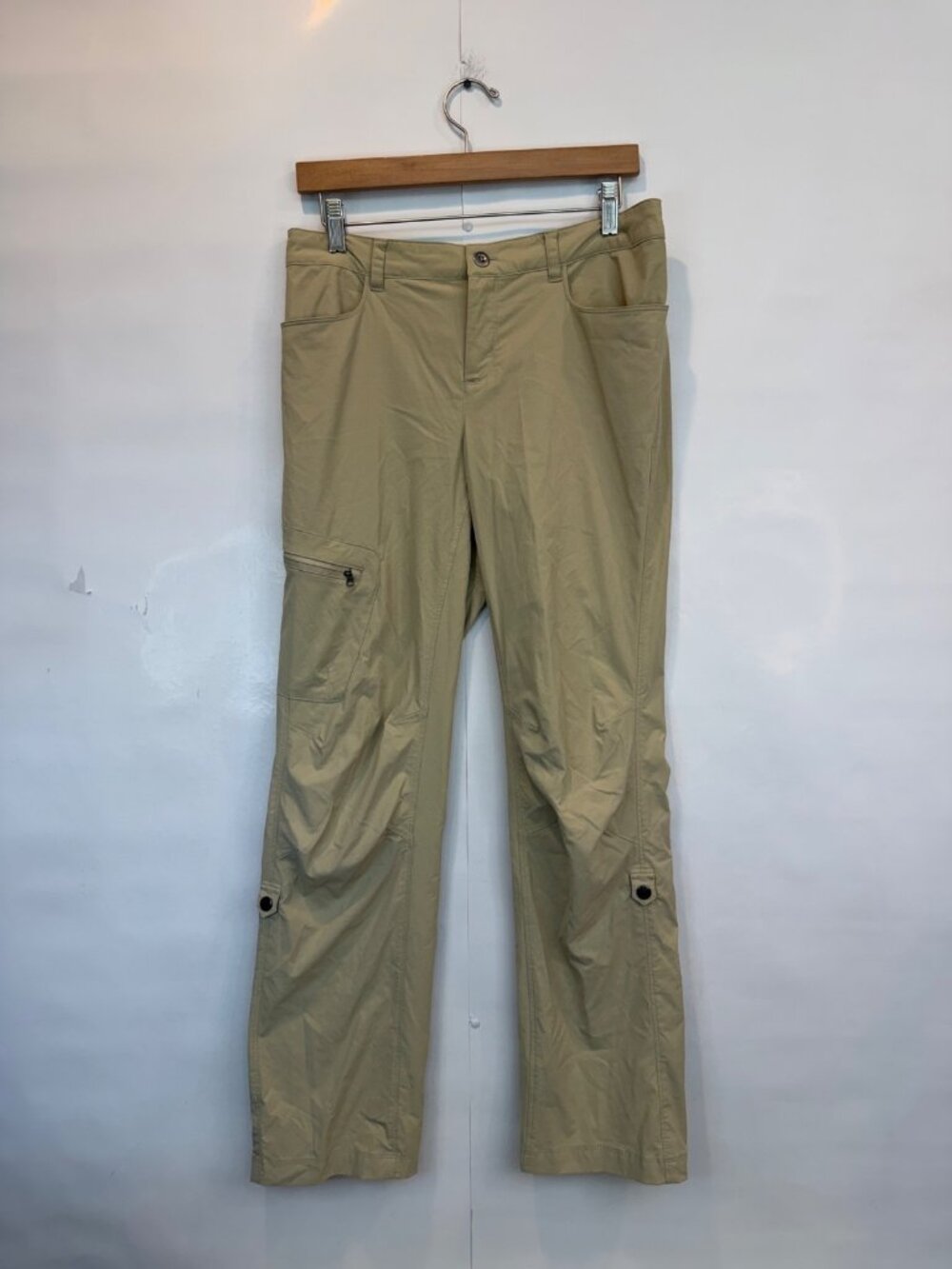 Patagonia Women's Quandary Pants Sz 8 Nylon Stretch Hiking Outdoors El Cap Khaki